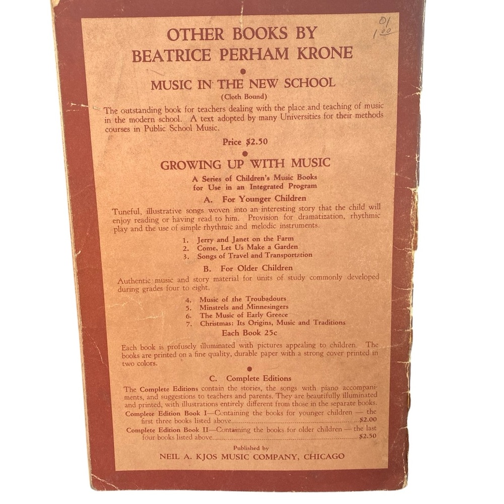 *4A SONGS TO SING WITH DESCANTS BY BEATRICE PERHAM KRONE 1940. - Picture 2 of 6